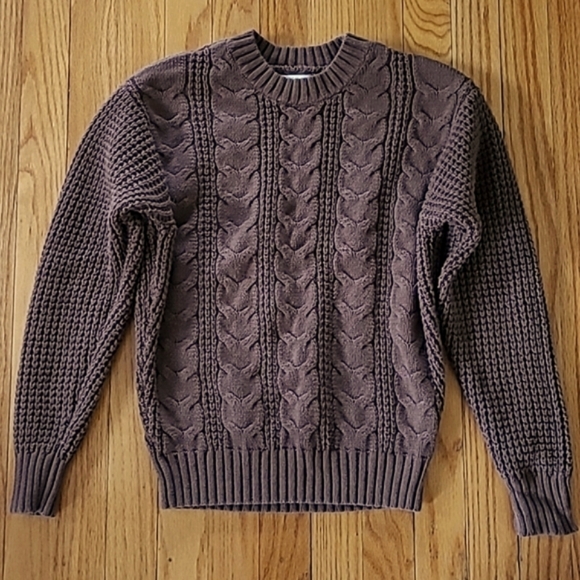 American Eagle Outfitters Women's Cable Knit Brown Sweater XS Cotton Blend! - Picture 2 of 15